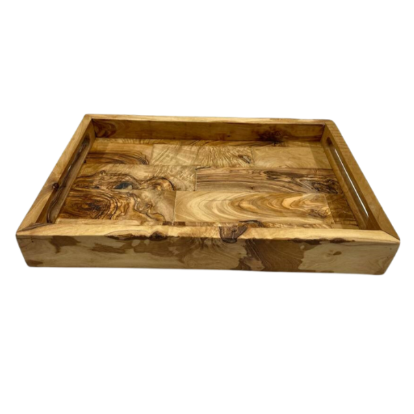 Olive Wood Serving Tray with Handles