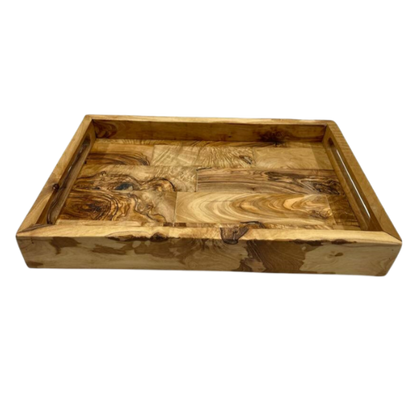 Olive Wood Serving Tray with Handles