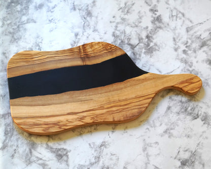 Black Resin Butcher Board/Cutting Board With Handle
