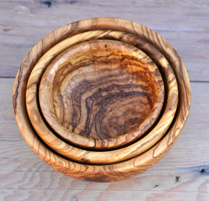 Olive Wood Nesting Bowls 