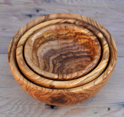 Olive Wood Nesting Bowls 