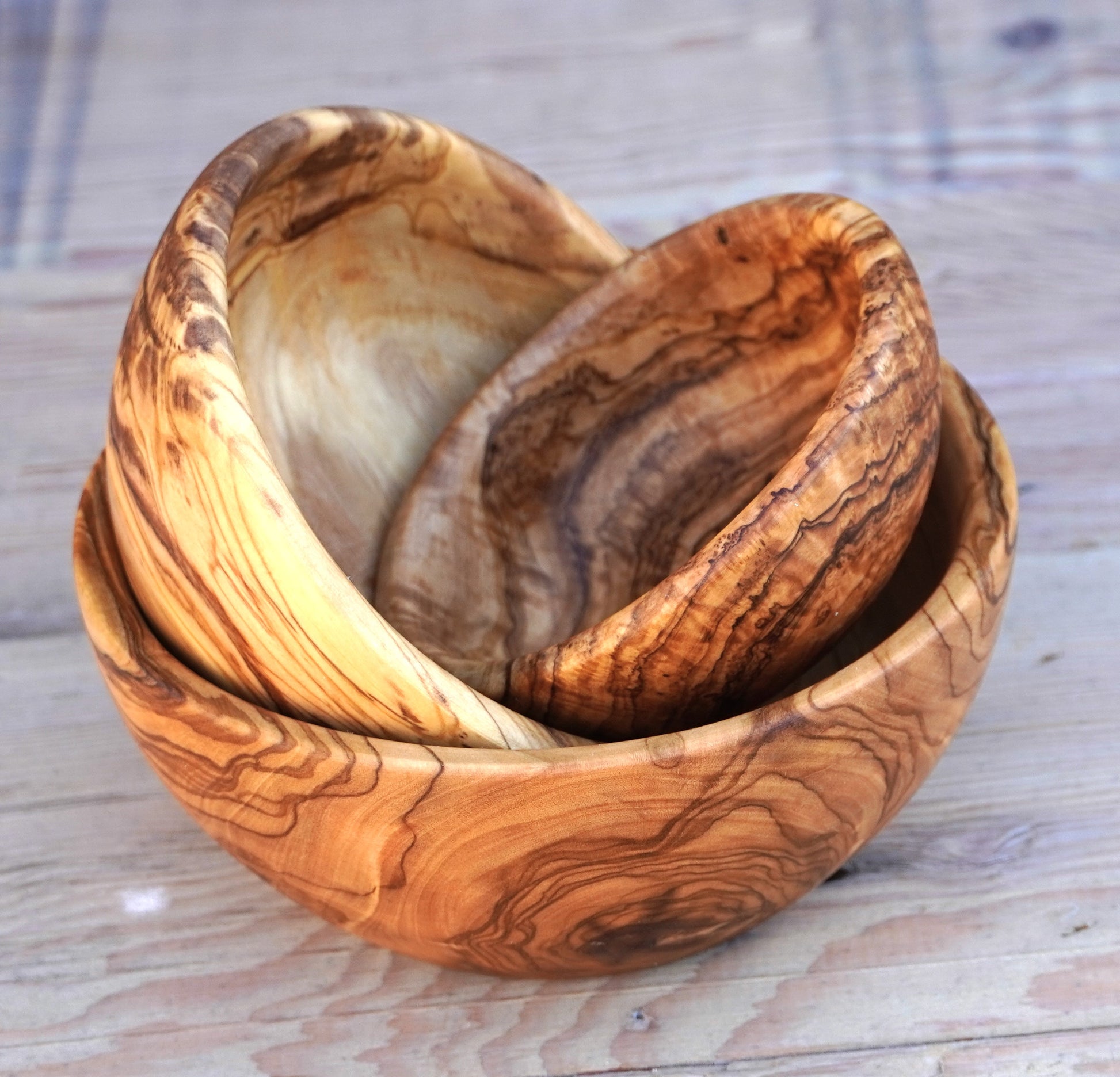 Olive Wood Nesting Bowls 