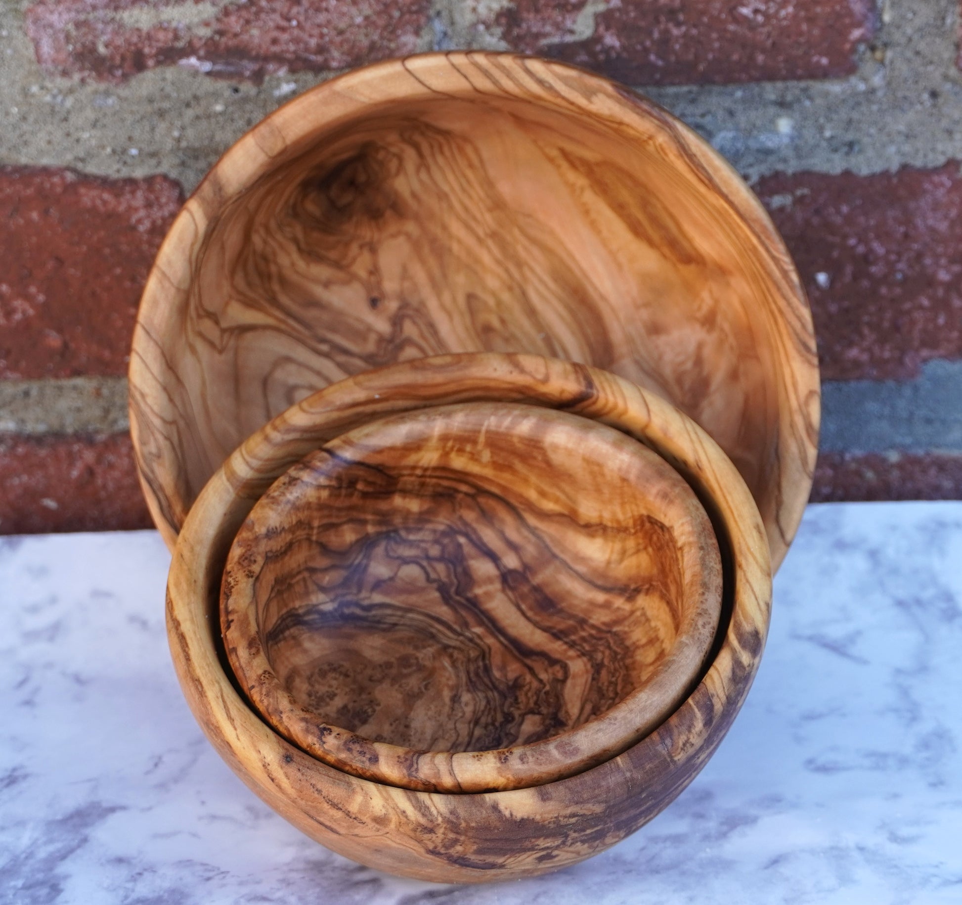 Olive Wood Nesting Bowls 