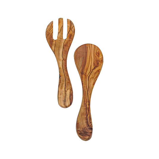 Olive Wood Large Spoon and Fork set of 2